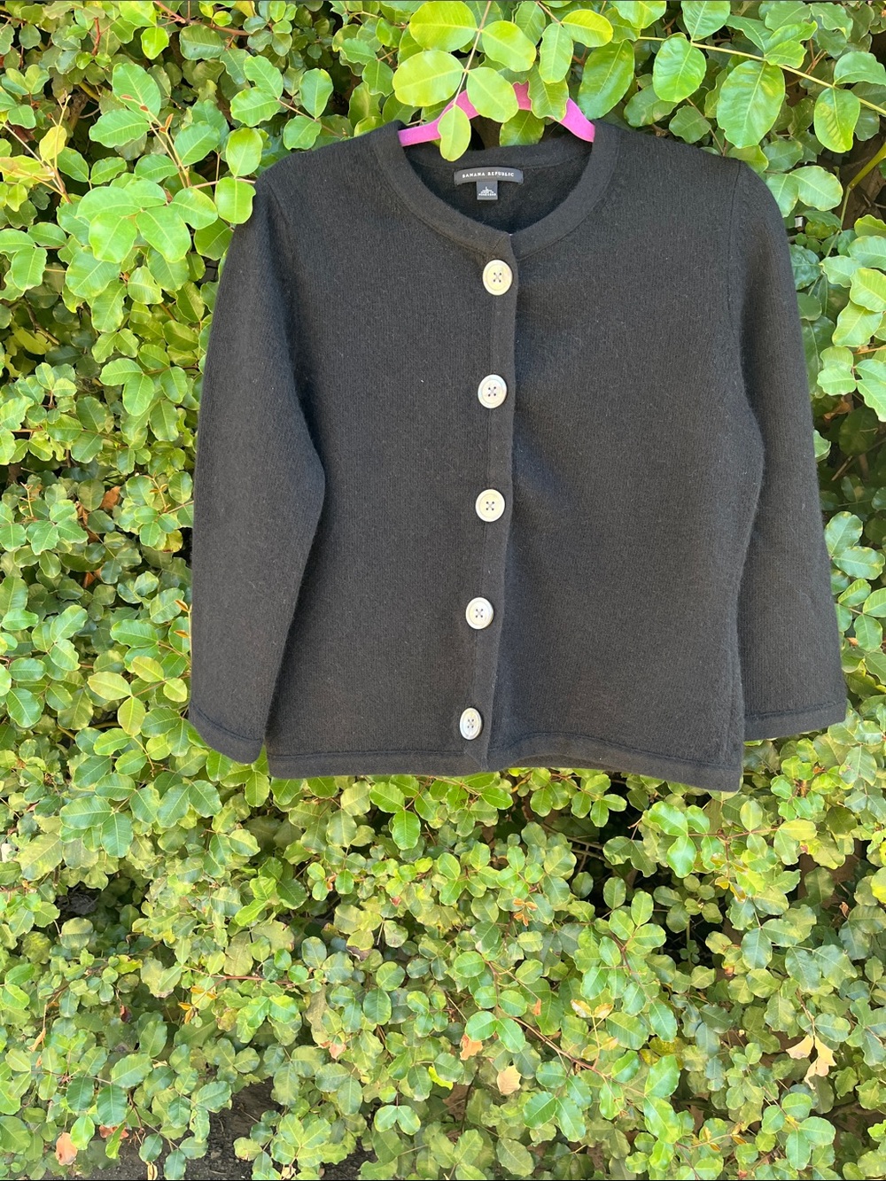 Banana Republic Kids Black Button-Front Cardigan